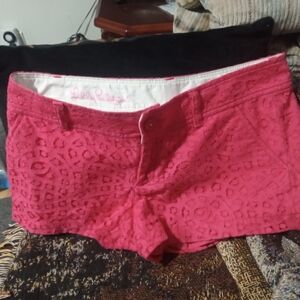 Lilly Pulitzer Vibrant Pink Textured Shorts